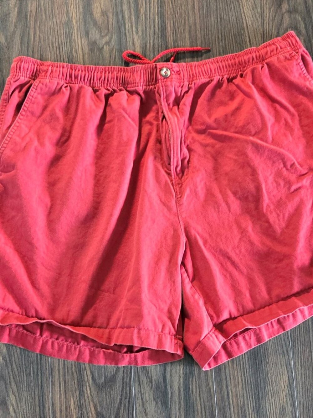 ARCHITECT Men's 100% Cotton Red Drawstring Shorts SIZE 40"